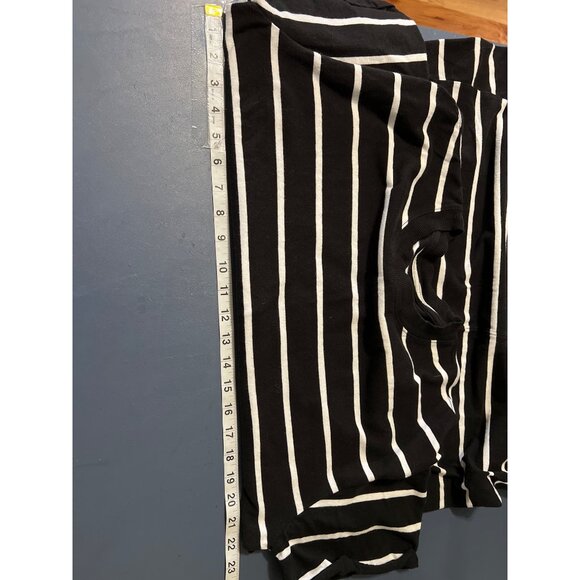 Time And Tru Black & White‎ Striped Short Sleeve Tee XXL 2XG Vaction Beach Resor - Picture 6 of 10